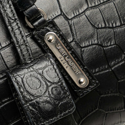 Saint Laurent Sac de Jour Nano – Pelle Nero Coccodrillo