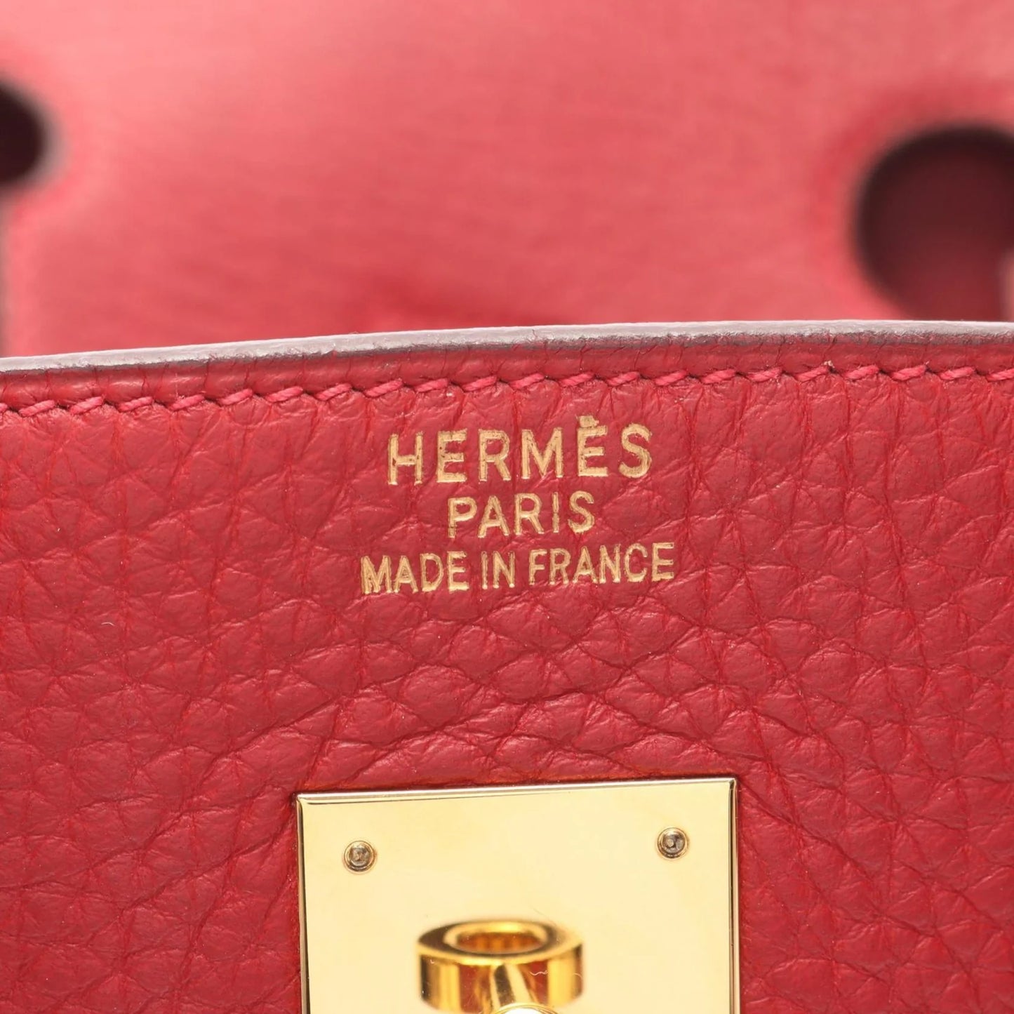 HERMES - Borsa Hermes Birkin 35, pelle, Fjord, da donna, rossa