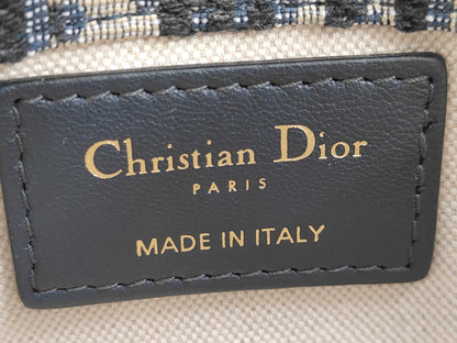 Christian Dior Saddle Mini – Tela Oblique Blu, Hardware Oro