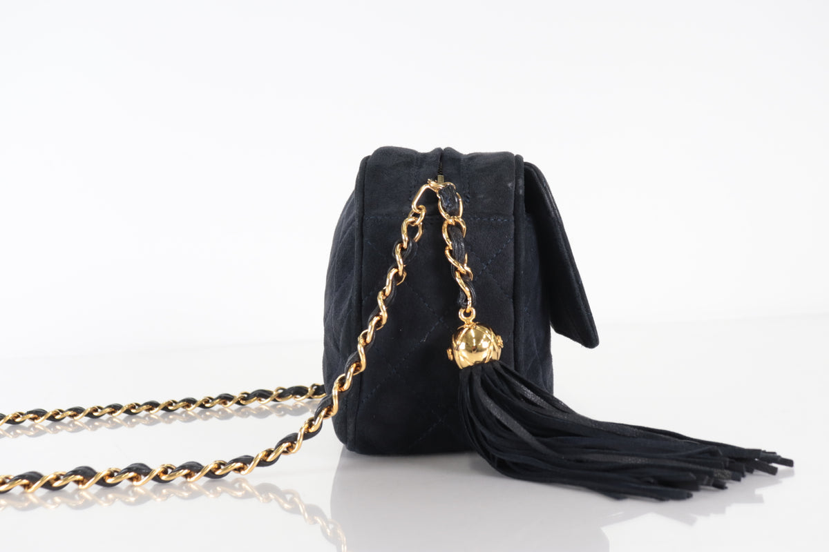 Chanel Camera Bag Camoscio con Frange