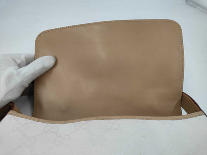 Gucci Jackie in Tela Bianca e Pelle