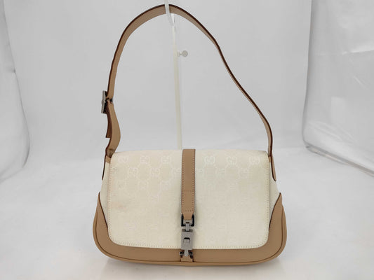 Gucci Jackie in Tela Bianca e Pelle