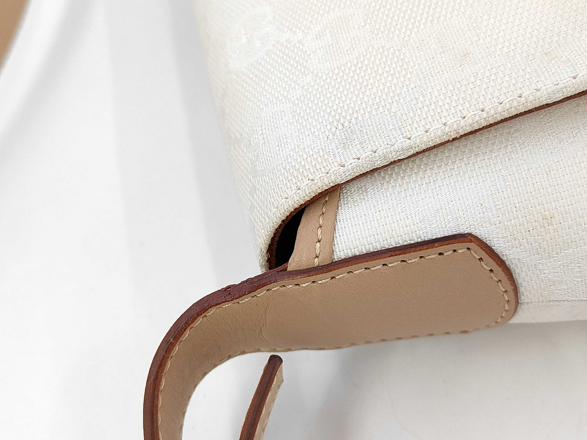 Gucci Jackie in Tela Bianca e Pelle