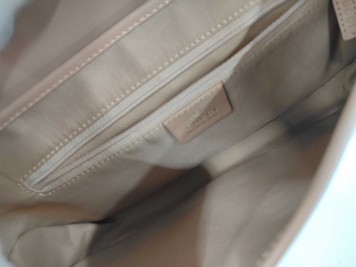 Gucci Jackie in Tela Bianca e Pelle