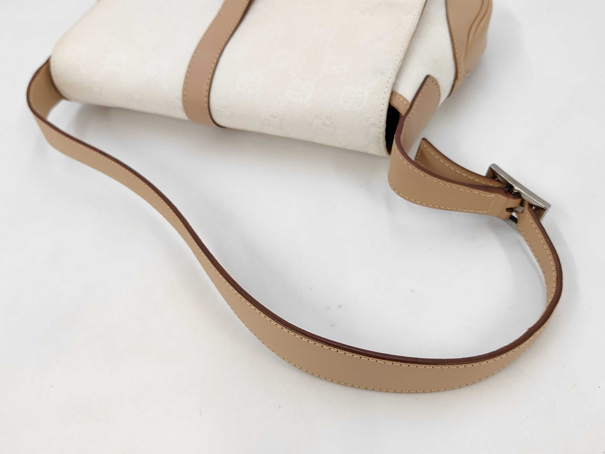 Gucci Jackie in Tela Bianca e Pelle