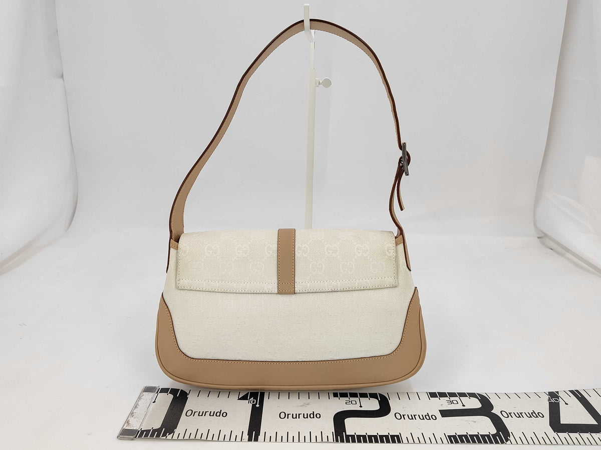 Gucci Jackie in Tela Bianca e Pelle
