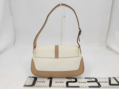 Gucci Jackie in Tela Bianca e Pelle