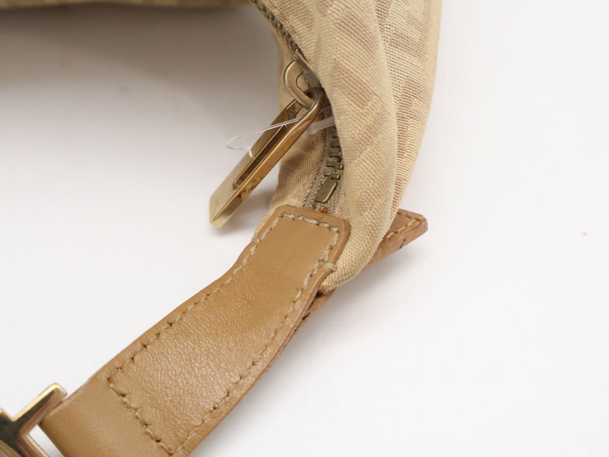 Fendi Hobo Zucchino in Tela Beige