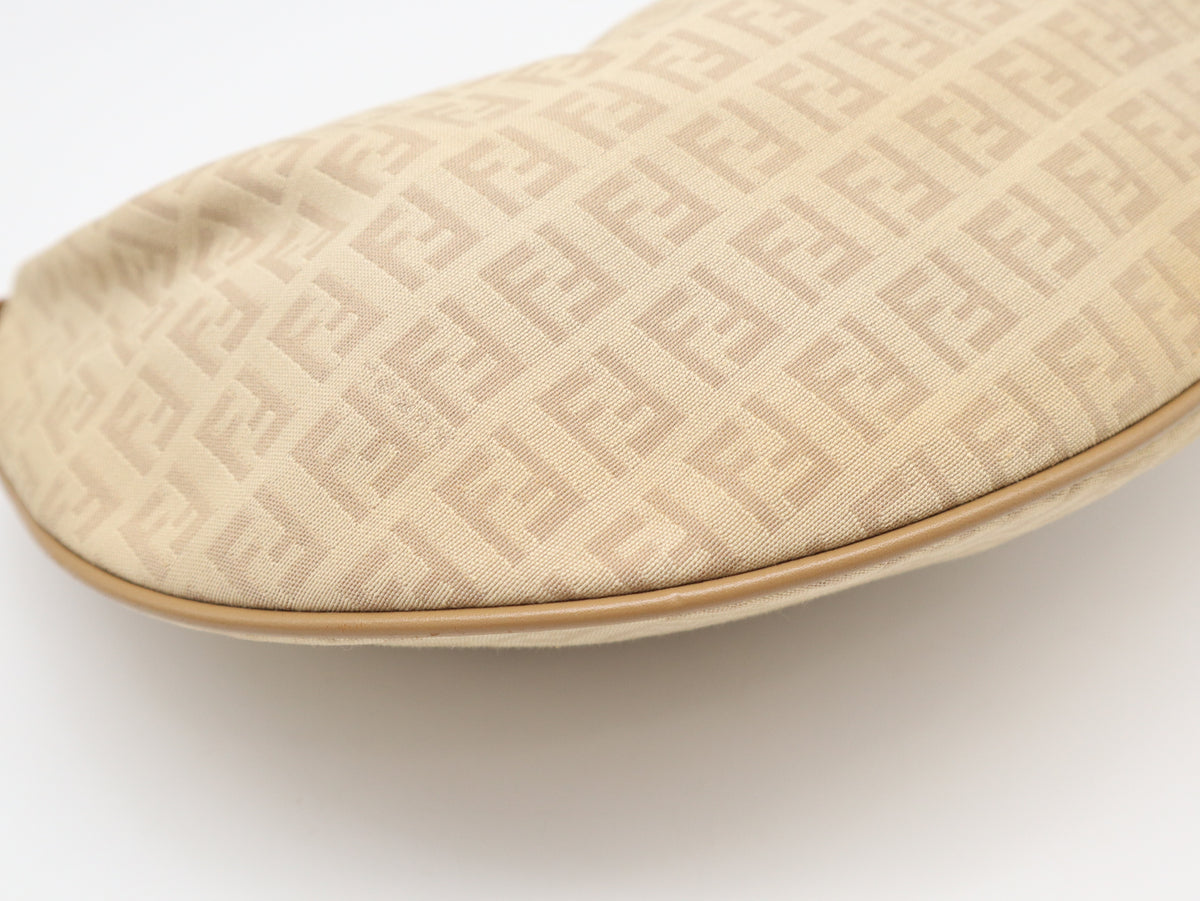 Fendi Hobo Zucchino in Tela Beige
