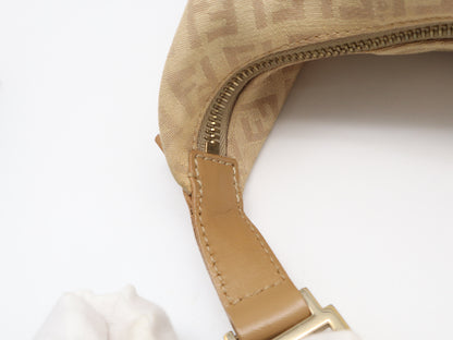 Fendi Hobo Zucchino in Tela Beige