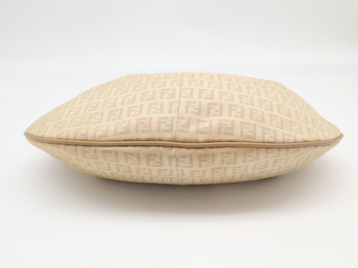 Fendi Hobo Zucchino in Tela Beige