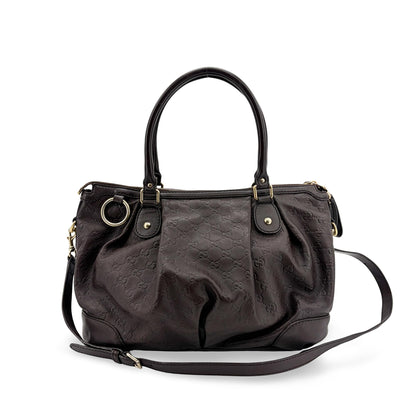 Gucci	Gucci Guccissima Suki Medium Shoulder Tote Bag Dark Brown	GOOD