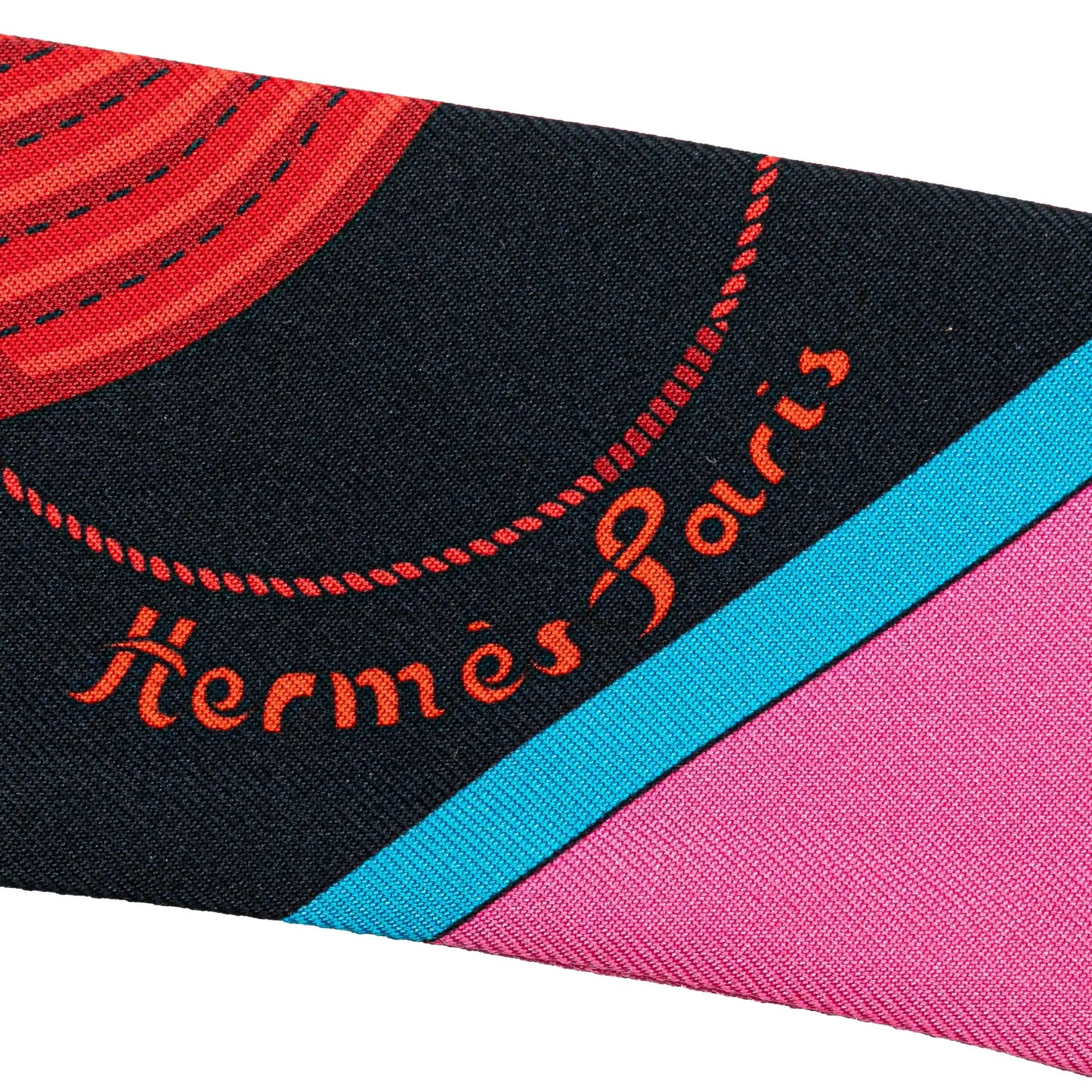Hermes Sciarpa in twilly di seta Clic Clac Modern Cannage