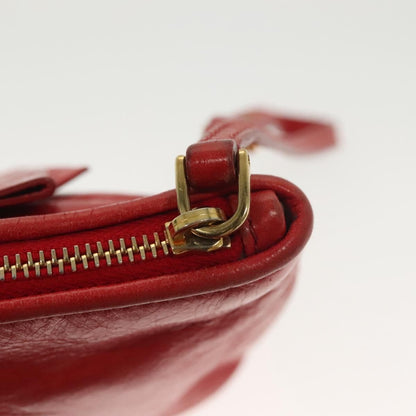 Miu Miu – Pouch in Pelle Rossa con Fiocco e Dettagli Dorati