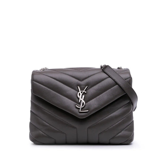 Saint Laurent Piccola borsa a tracolla LouLou in pelle di vitello con monogramma