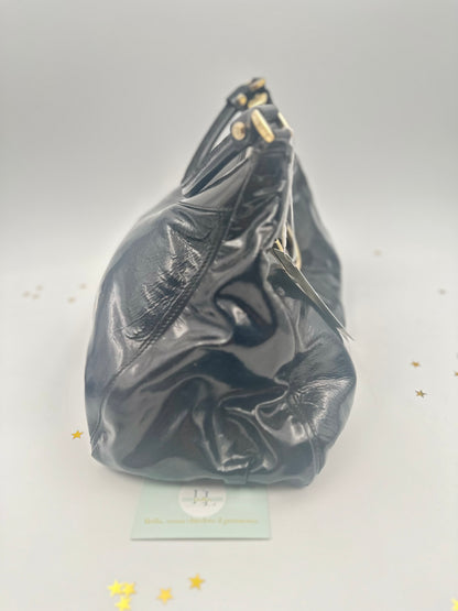 Gucci Indy Hobo Vernice Nera – Iconico Glamour Retrò