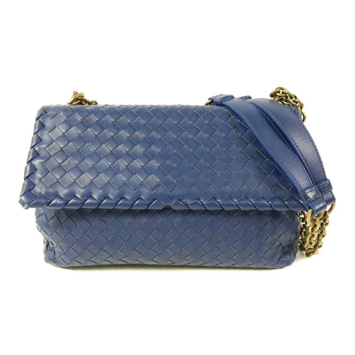 Bottega Veneta Olimpia – Intrecciato blu