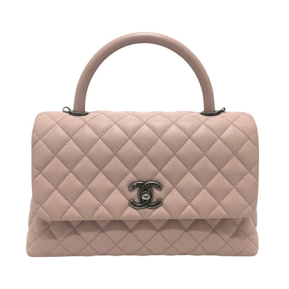 Chanel Coco Handle in pelle rosa trapuntata – Medium
