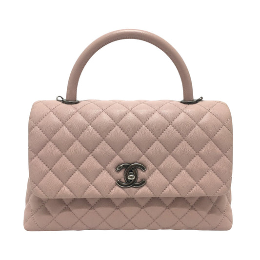 Chanel Coco Handle in pelle rosa trapuntata – Medium