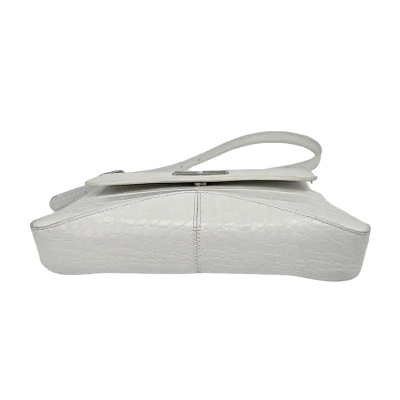 Balenciaga XX Flap Street Small – Pelle stampa cocco bianca