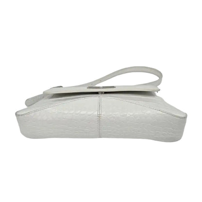 Balenciaga XX Flap Street Small – Pelle stampa cocco bianca