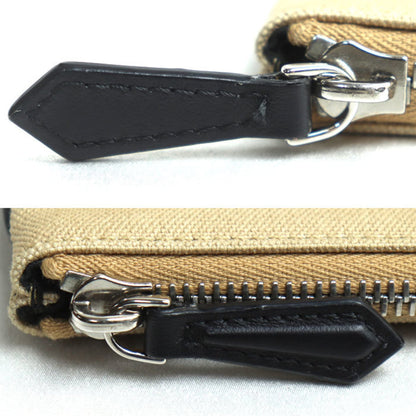 Fendi – Pochette in Canvas Beige con Dettagli in Pelle – Very Good Condition