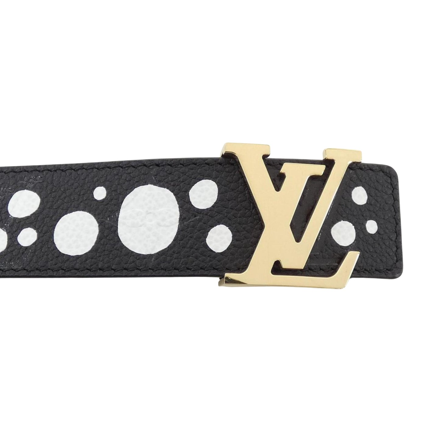 Louis Vuitton x Yayoi Kusama Cintura in pelle – Nero con pois bianchi