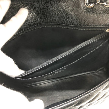 Chanel Classic Flap Medium – Caviar Nero & Hardware Argento – Made in Italy