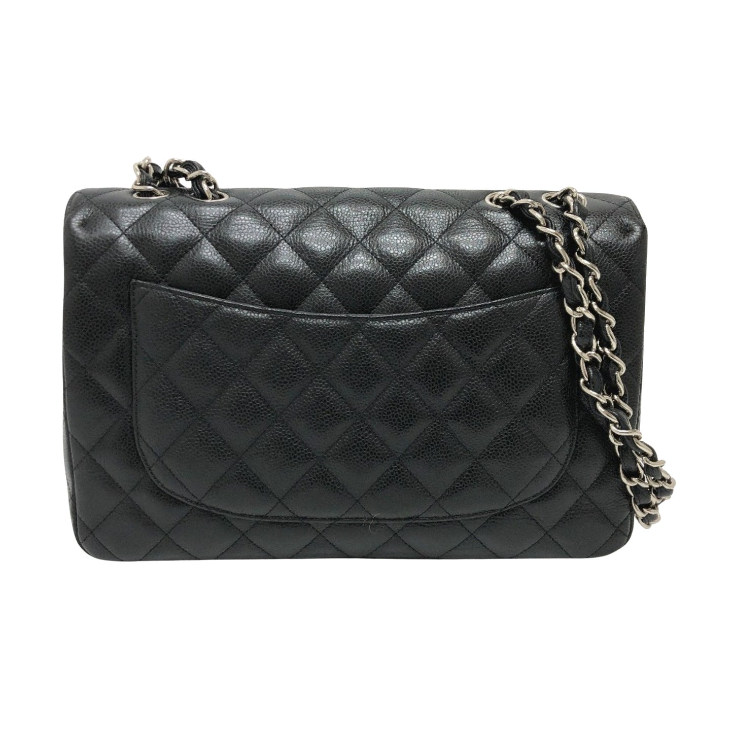 Chanel Classic Flap Medium – Caviar Nero & Hardware Argento – Made in Italy
