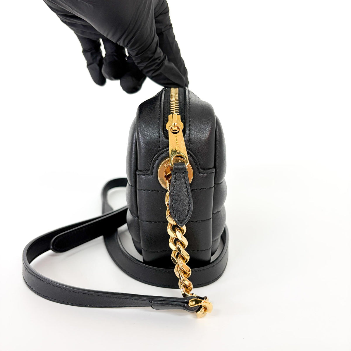 Burberry Lola Camera Bag Small Agnello Trapuntato Nera