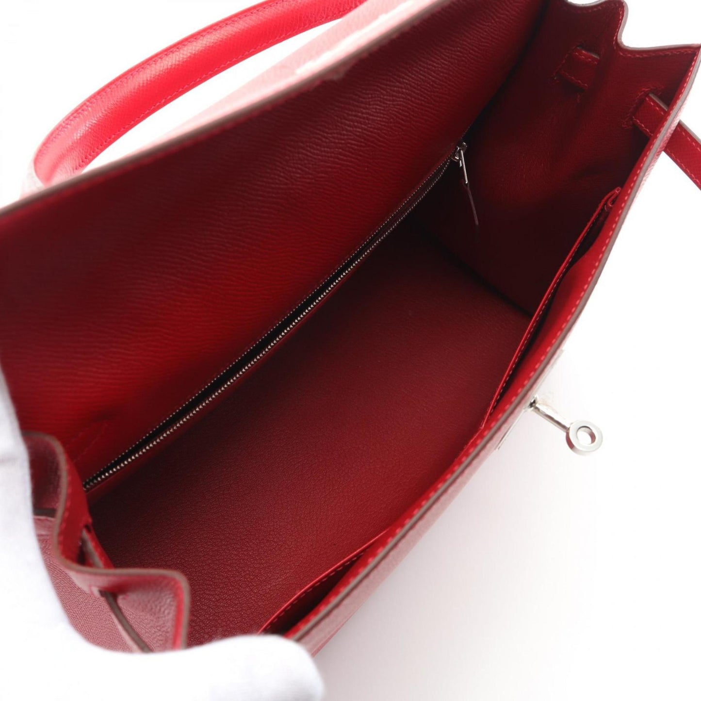 Hermès Kelly 35 – Pelle Rossa – Hardware Palladiato