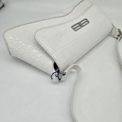 Balenciaga XX Flap Street Small – Pelle stampa cocco bianca