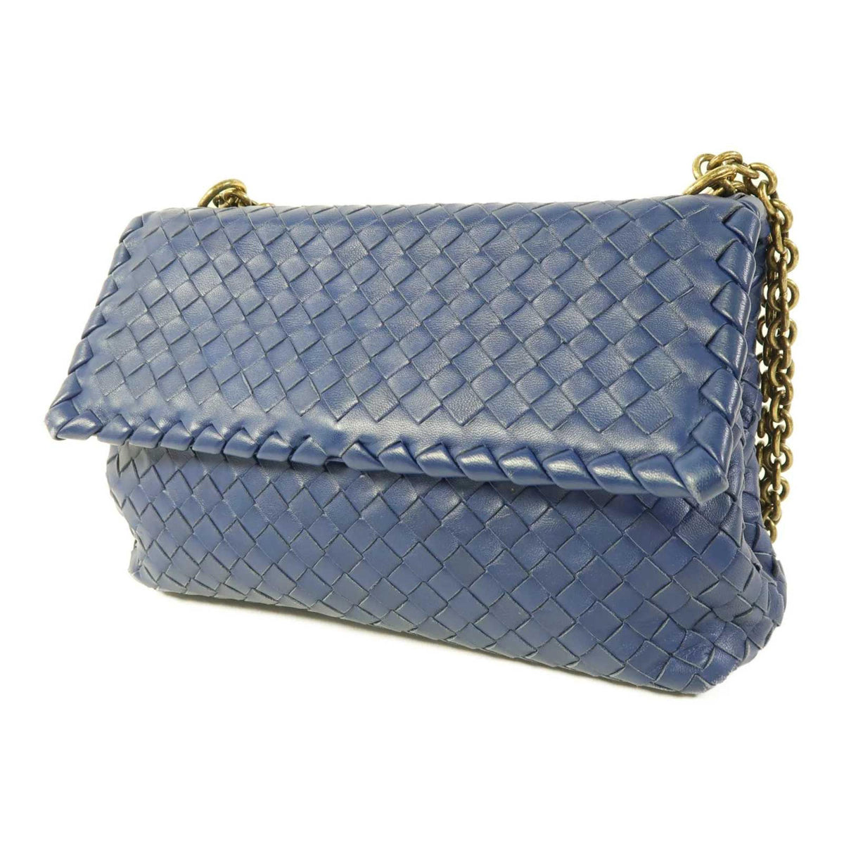 Bottega Veneta Olimpia – Intrecciato blu
