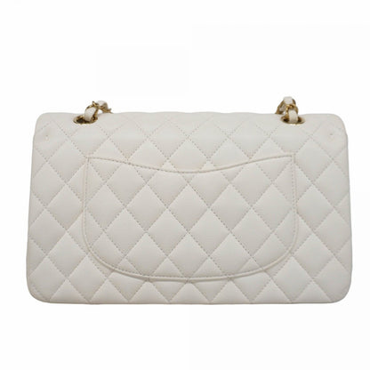 Chanel Classic Flap Bag in pelle bianca – Medium Size