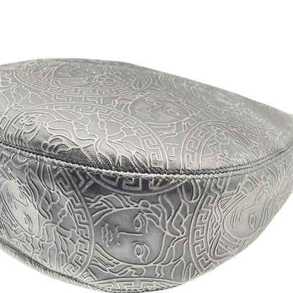 Versace Medusa – Hobo bag in pelle nera incisa