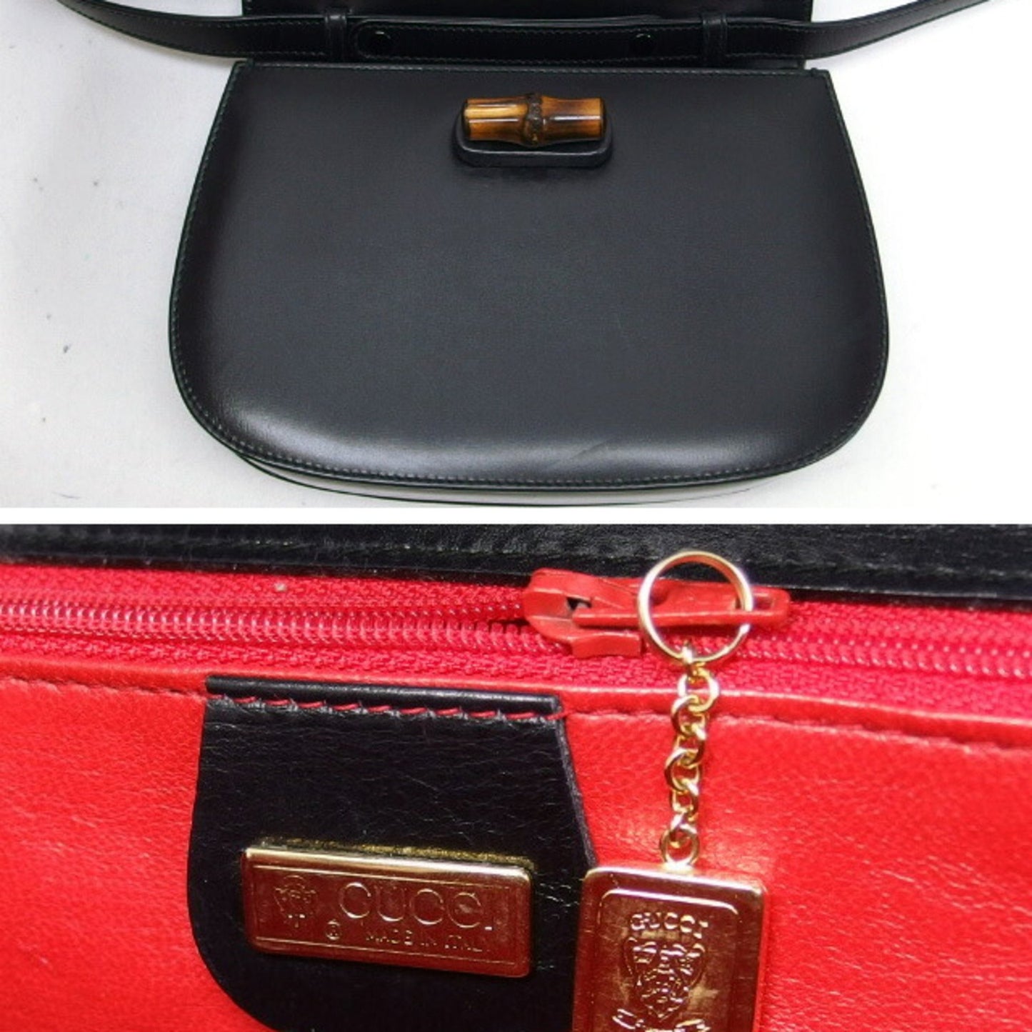 Gucci Bamboo Top Handle Bag in pelle nera – 21 cm