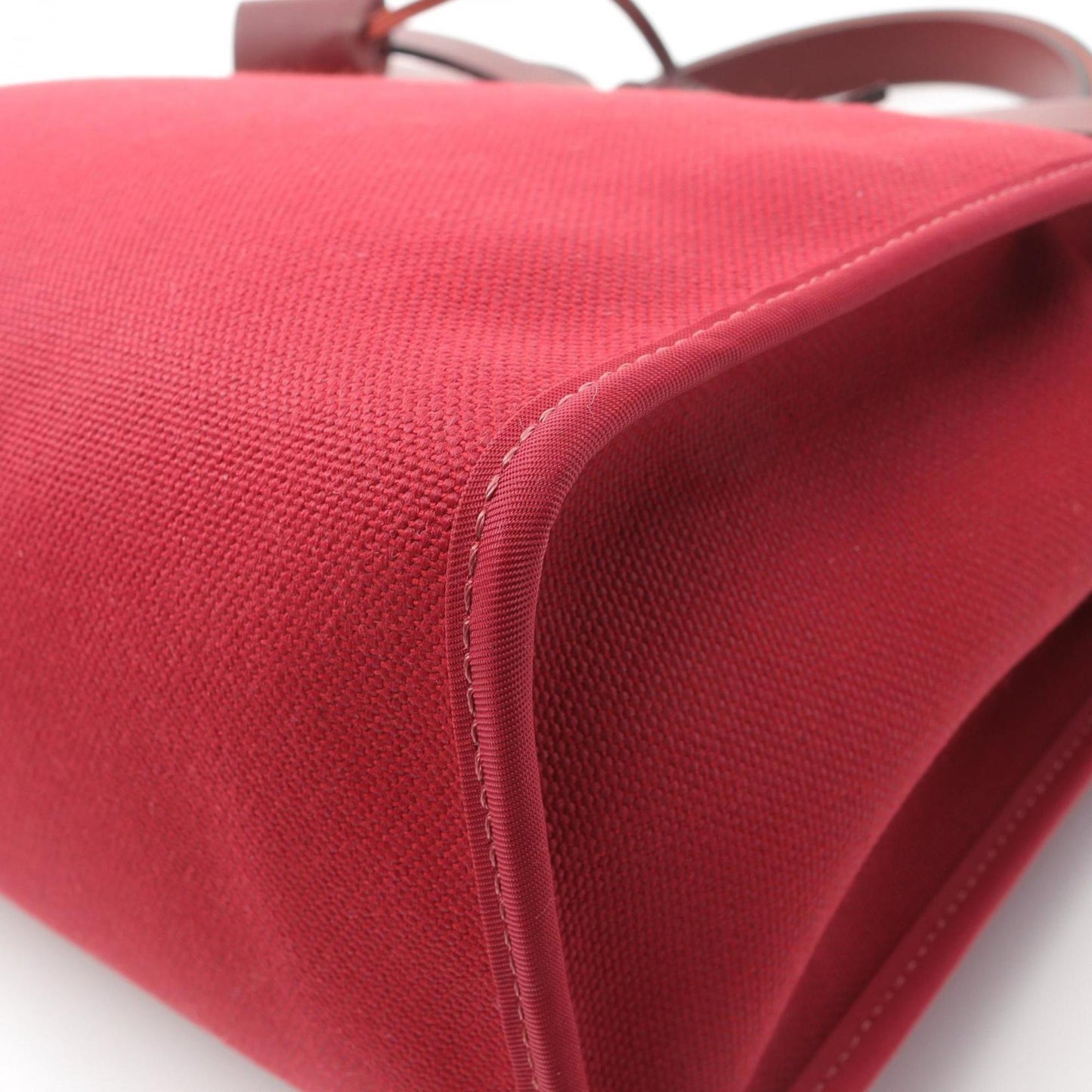 Hermès Herbag Zip 31 – Burgundy Canvas & Leather