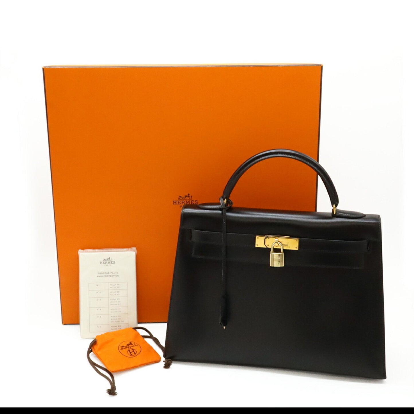 Hermès Kelly 32 in pelle nera – Size 32