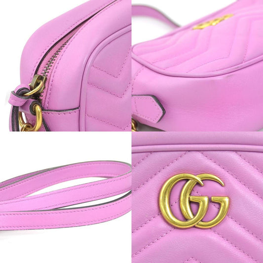 Gucci GG Marmont Mini Camera Bag in pelle viola – Size Small