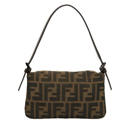 Fendi Baguette Mini Zucca Canvas e Pelle Nera – Made in Italy
