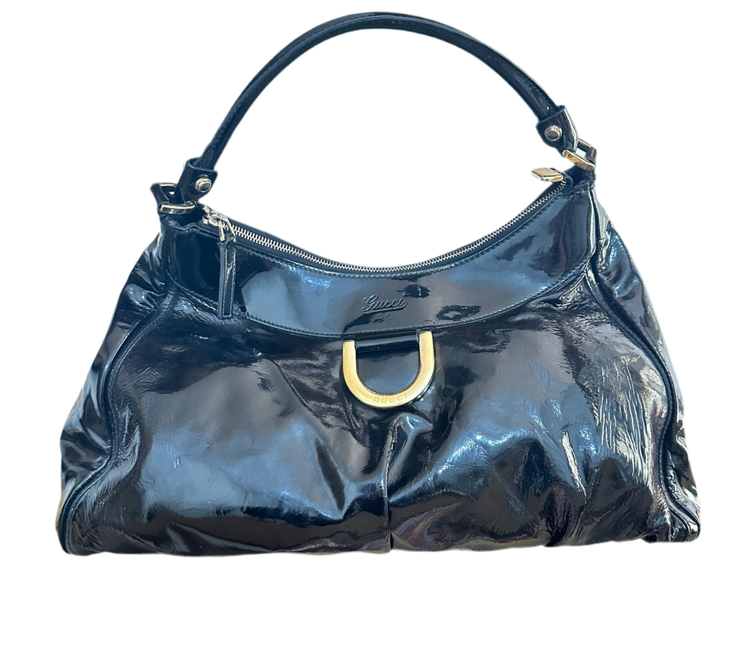 Gucci Indy Hobo Vernice Nera – Iconico Glamour Retrò