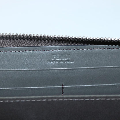 Fendi – Portafoglio Lungo Monster Eyes in Pelle Grigia – Condizioni Eccellenti (Rank SA)