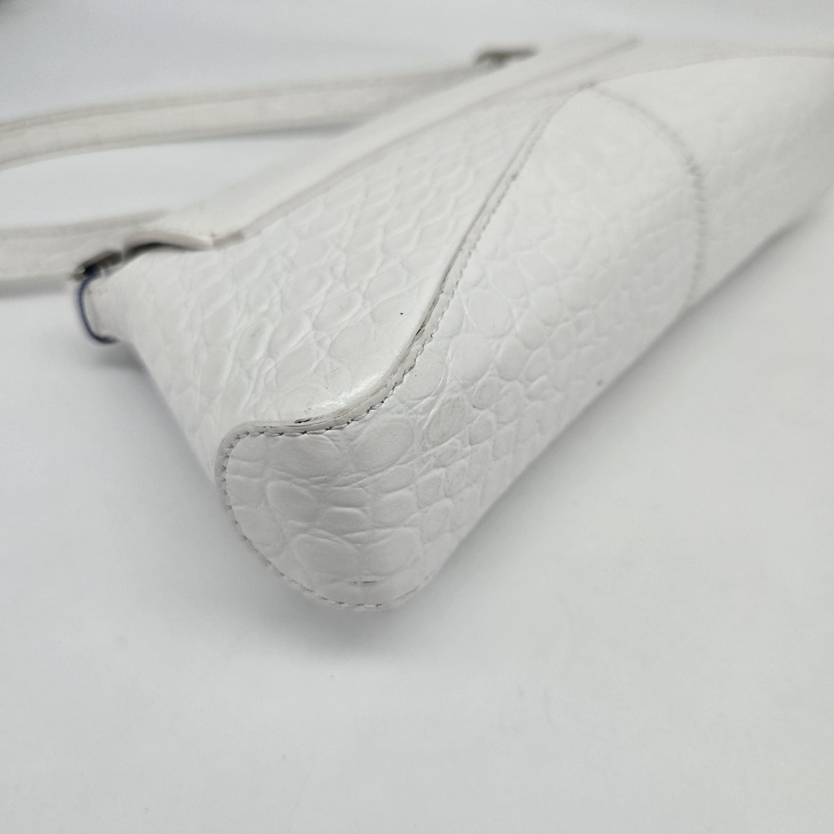 Balenciaga XX Flap Street Small – Pelle stampa cocco bianca