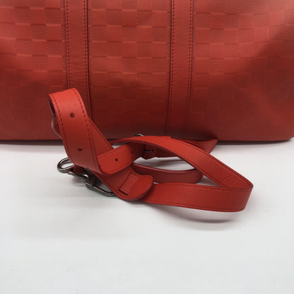 Louis Vuitton Keepall Bandoulière 55 Damier Infini Rosso Corallo, 2012 – 55 cm