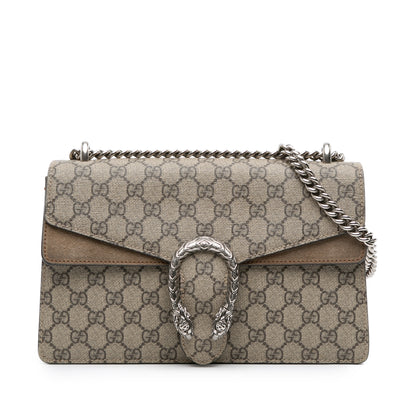 Gucci – Dionysus Medium in tela GG Supreme con finiture in suede – Marrone – 2016/2025
