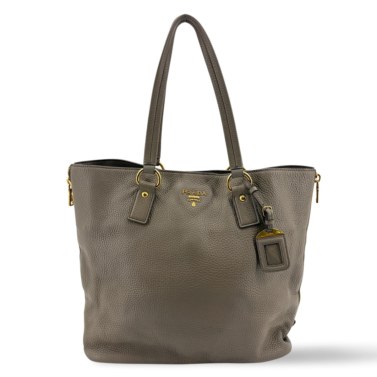 Prada Tote a spalla Vitello Phenix Grigia