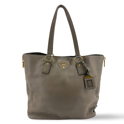 Prada Tote a spalla Vitello Phenix Grigia