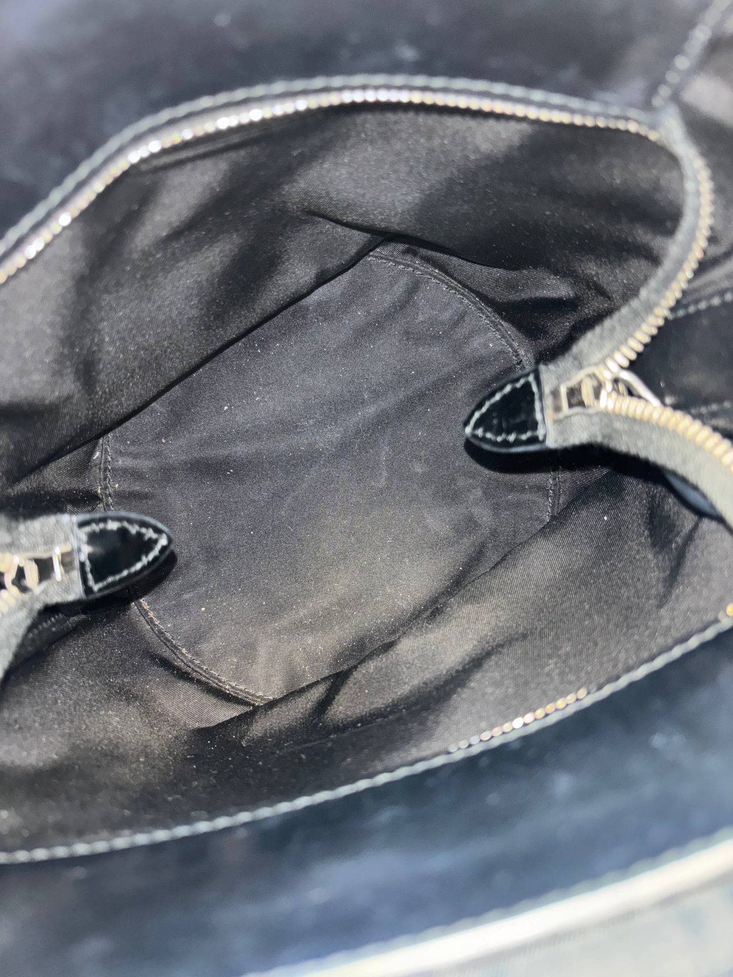 Prada Secchiello Vintage Tessuto e Pelle Spazzolata Nero – 18 cm