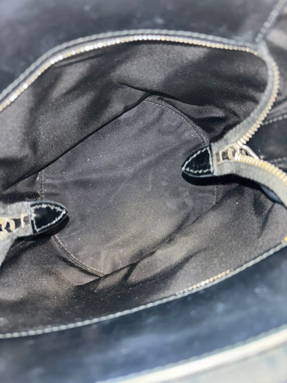 Prada Secchiello Vintage Tessuto e Pelle Spazzolata Nero – 18 cm