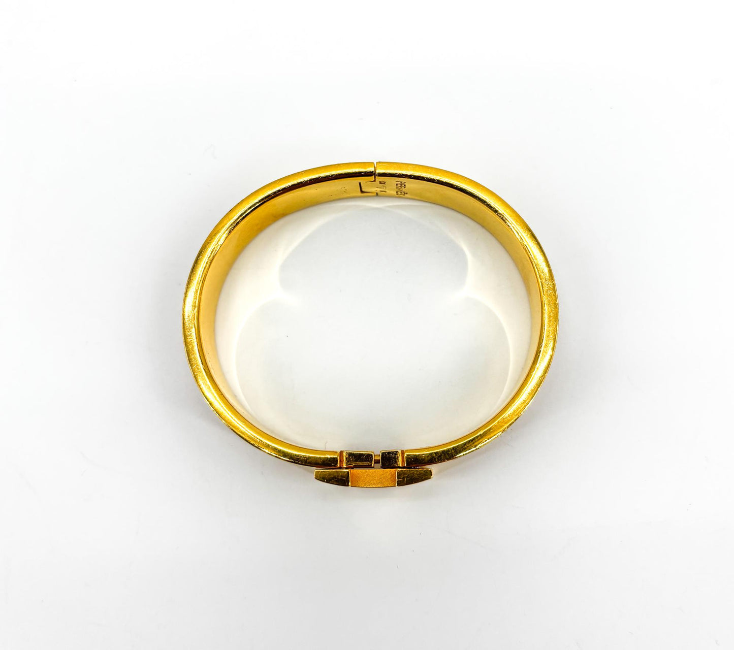 Hermès Click H Bracelet Gold Marron PM